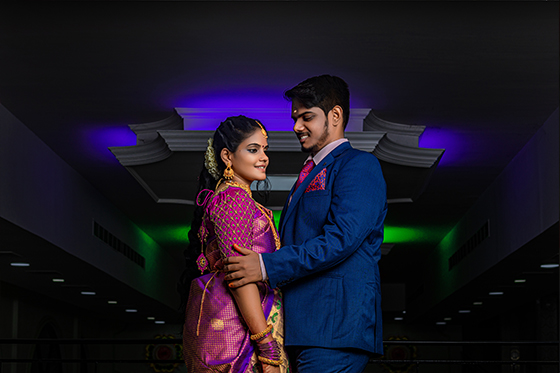 South Indian Reception Couple