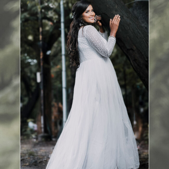 Christian Bride in White Gown
