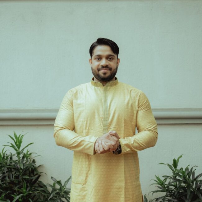 Groom Poses for Wedding