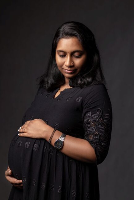 Indoor maternity shoot