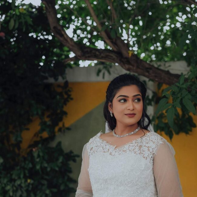Wedding Bride in White Gown