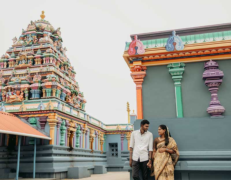 Traditional Tamil couple pre wedding photoshoot